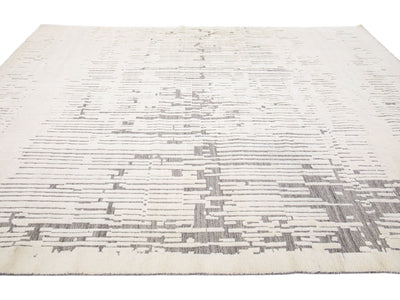 Modern Moroccan Wool Rug 9 X 12