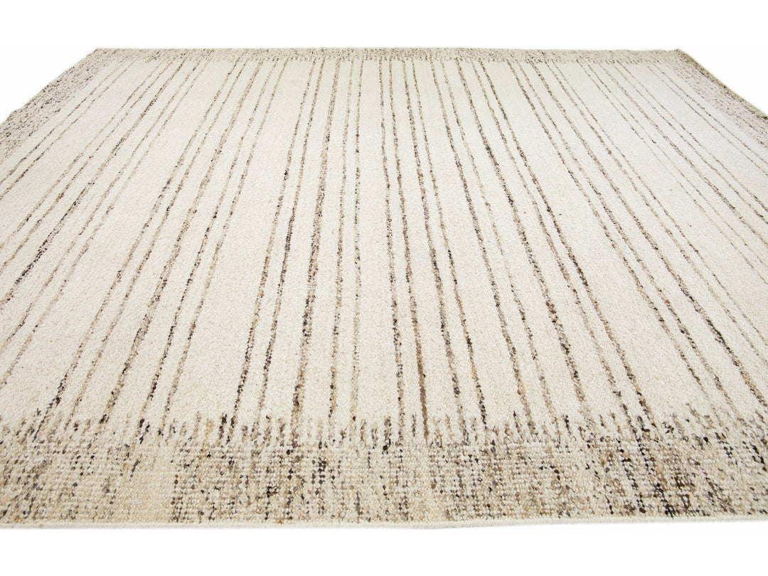Modern Moroccan Wool Rug 12 X 15