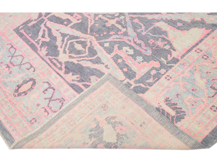 Modern Oushak Wool Rug 8 X 11