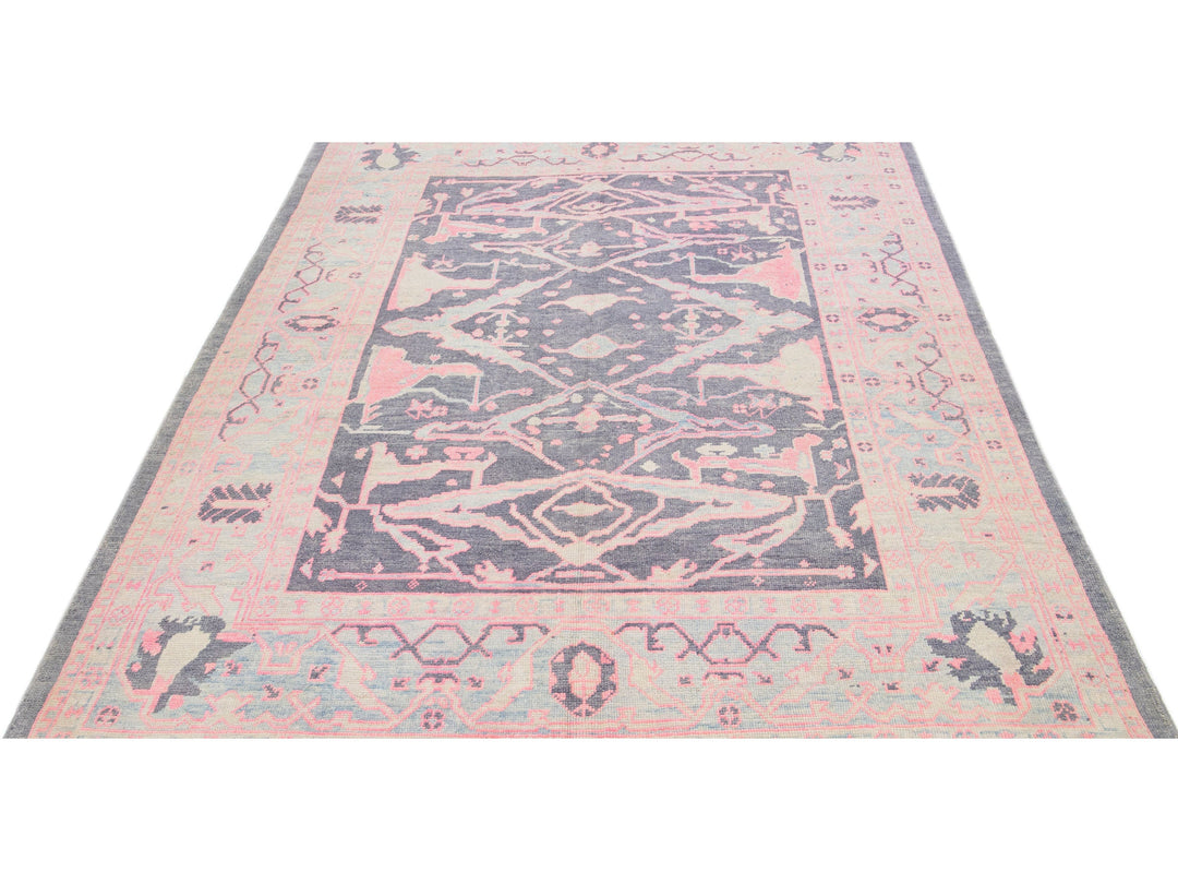 Modern Oushak Wool Rug 8 X 11
