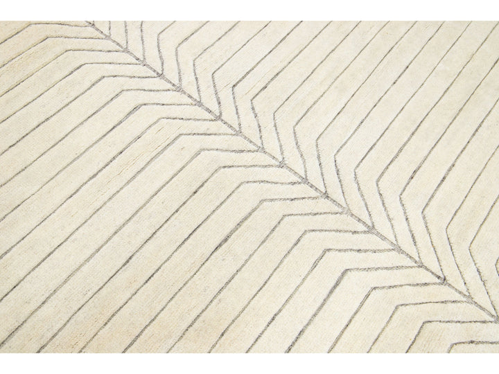 Modern Moroccan Wool Rug 12 X 15