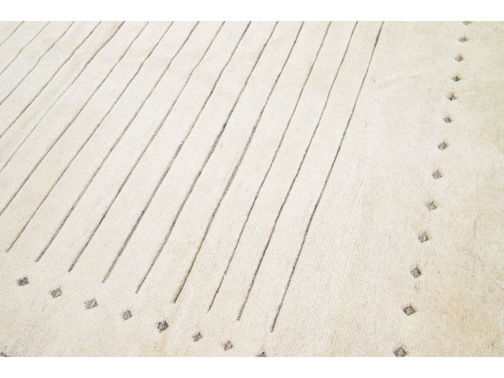 Modern Moroccan Wool Rug 12 X 15