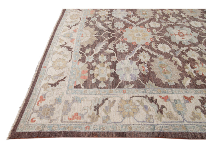 Modern Sultanabad Wool Rug 12 X 15