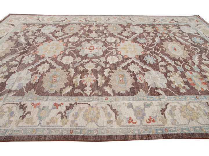 Modern Sultanabad Wool Rug 12 X 15