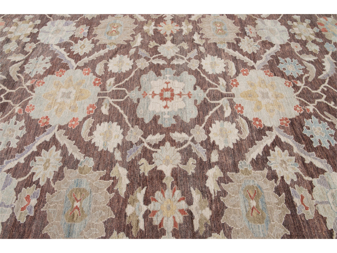 Modern Sultanabad Wool Rug 12 X 15