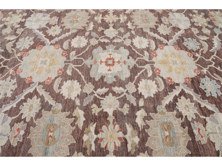 Modern Sultanabad Wool Rug 12 X 15