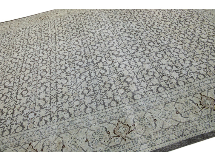 Antique Tabriz Wool Rug 11 X 13
