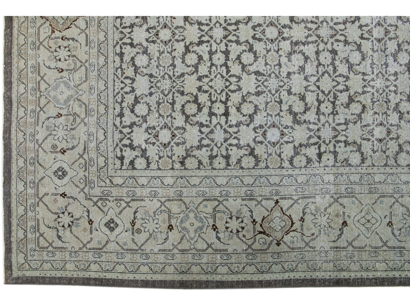 Antique Tabriz Wool Rug 11 X 13