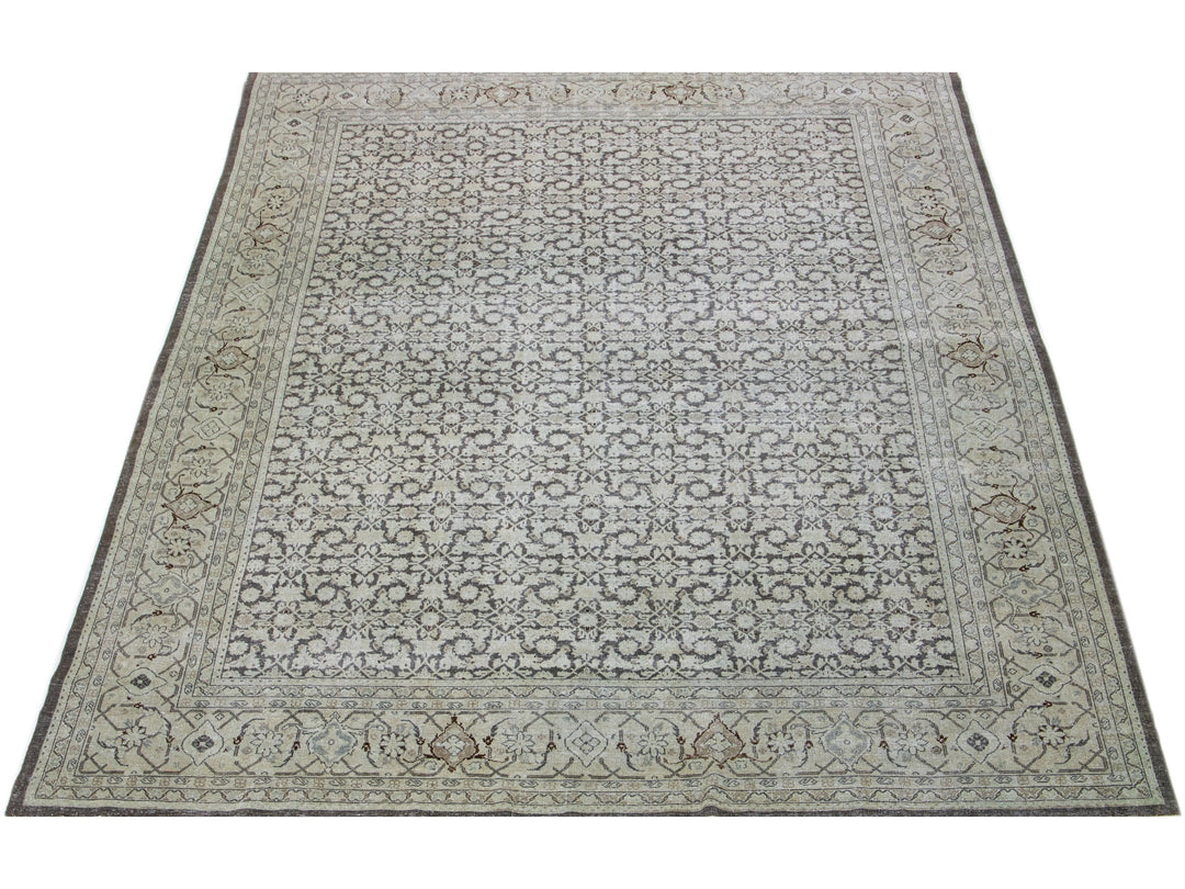 Antique Tabriz Wool Rug 11 X 13