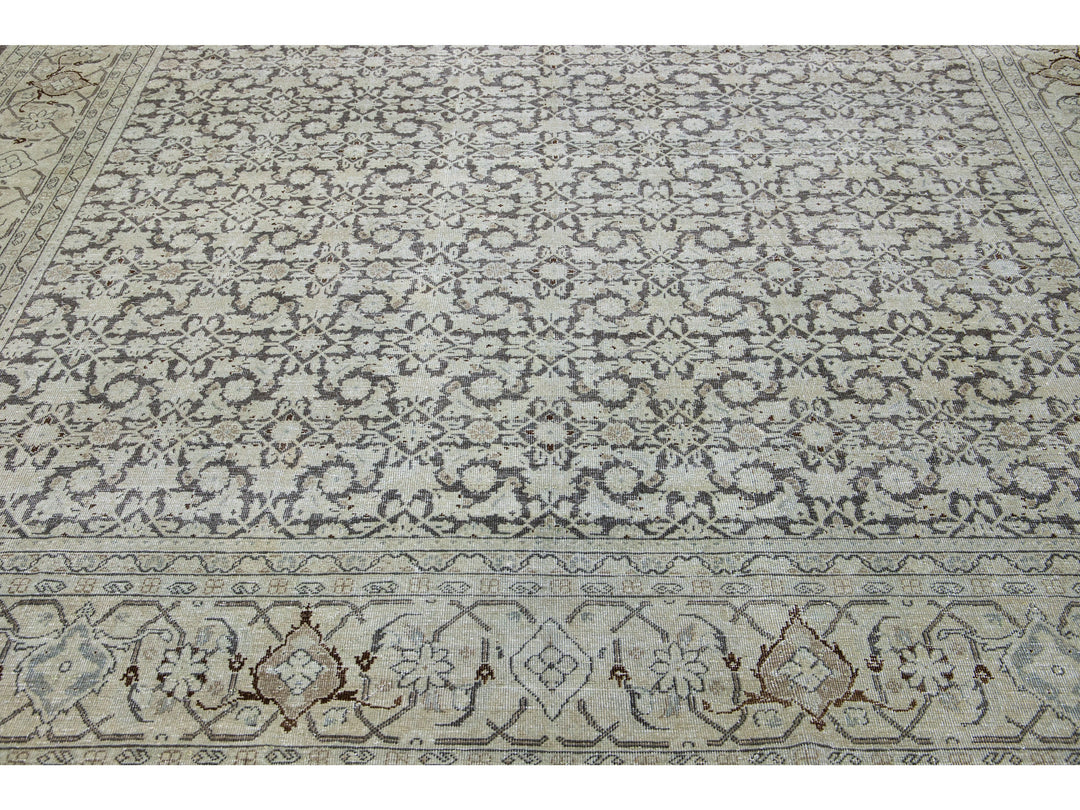 Antique Tabriz Wool Rug 11 X 13