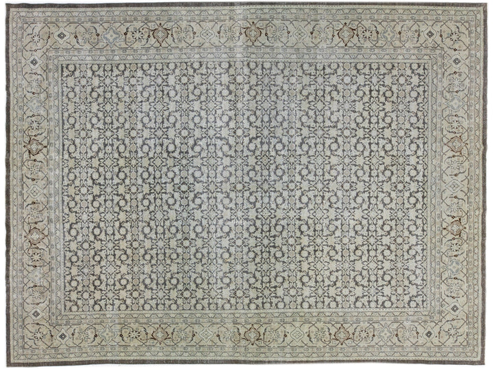 Antique Tabriz Wool Rug 11 X 13