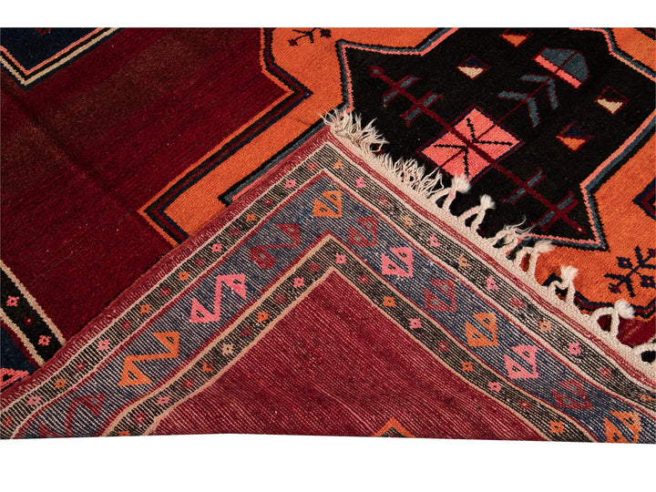 Vintage Turkish Tribal Wool Runner 8 X 16