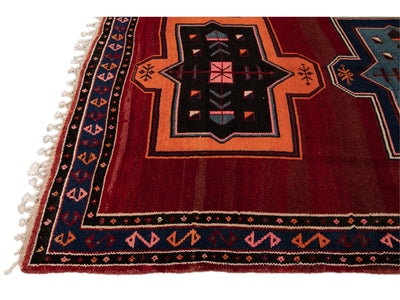 Vintage Turkish Tribal Wool Runner 8 X 16