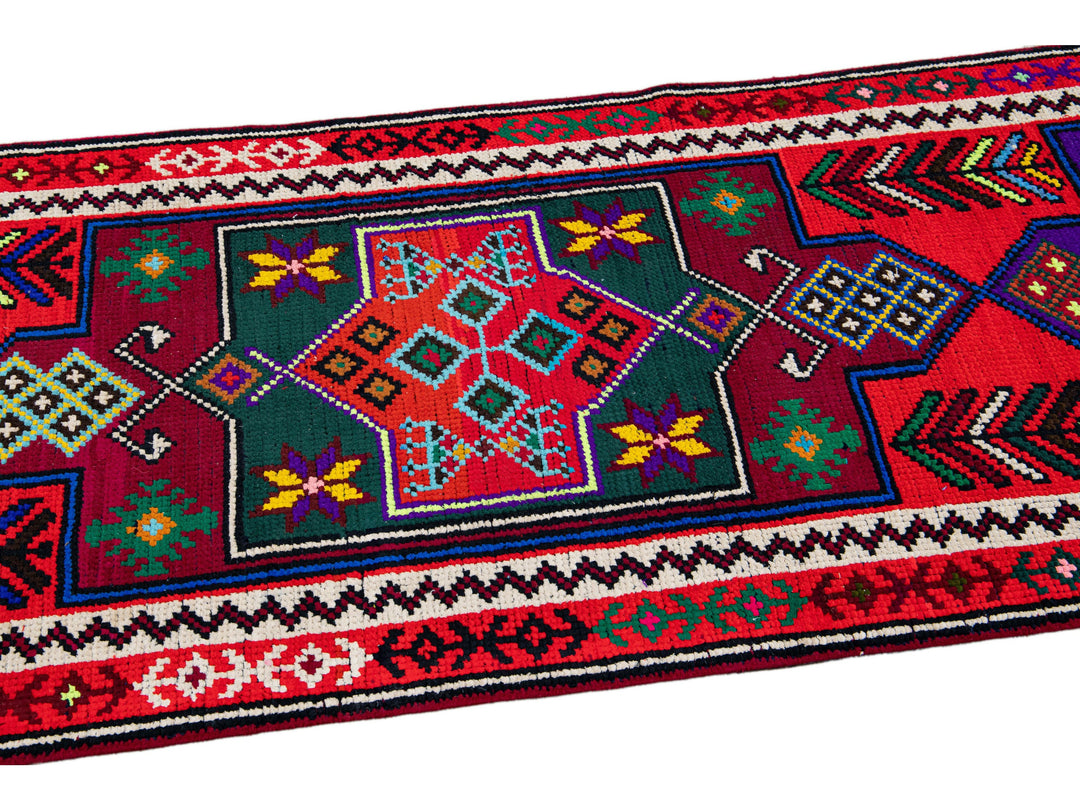 Vintage Turkish Wool Runner 3 X 14