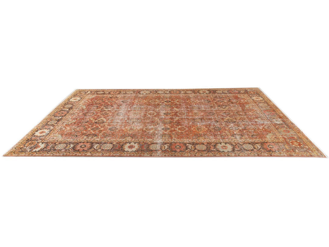 Antique Mahal Oversize Wool Rug 11 X 17