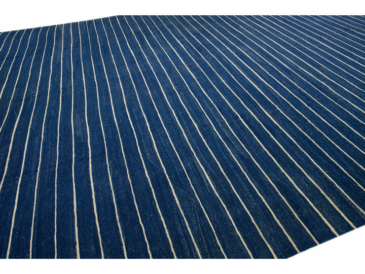 Modern Kilim Wool Rug 14 X 17