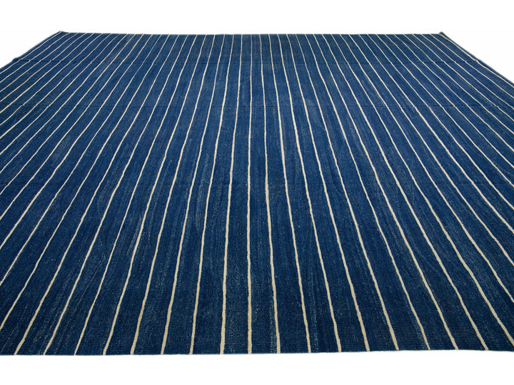 Modern Kilim Wool Rug 14 X 17