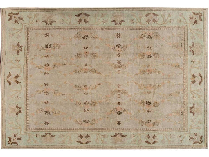 Modern Designed Turkish Oushak Rug 10 X 15