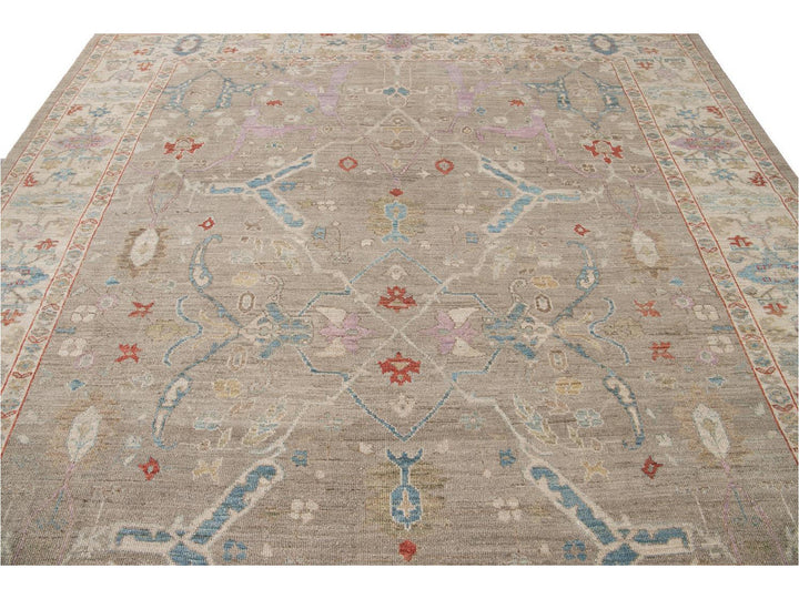 Modern Sultanabad Wool Rug 10 X 13