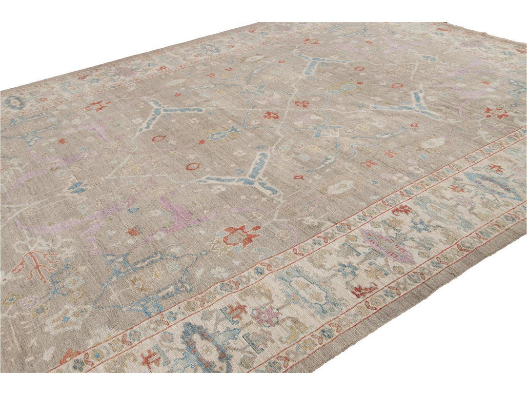Modern Sultanabad Wool Rug 10 X 13