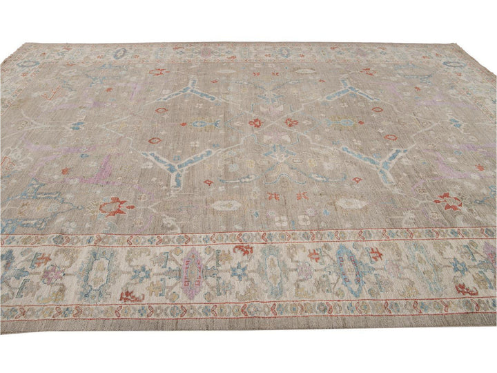Modern Sultanabad Wool Rug 10 X 13