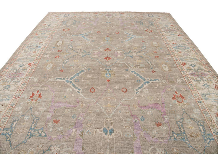 Modern Sultanabad Wool Rug 10 X 13