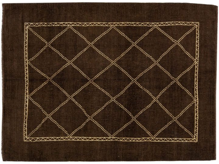 Modern Moroccan Wool Rug 7 X 10