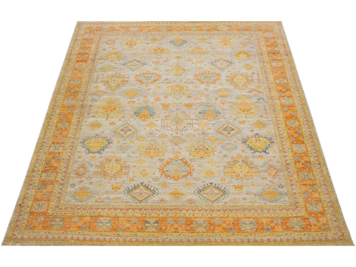 Modern Tabriz Wool Rug 10 X 14
