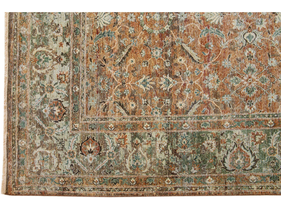 Modern Tabriz Wool Rug 10 X 14