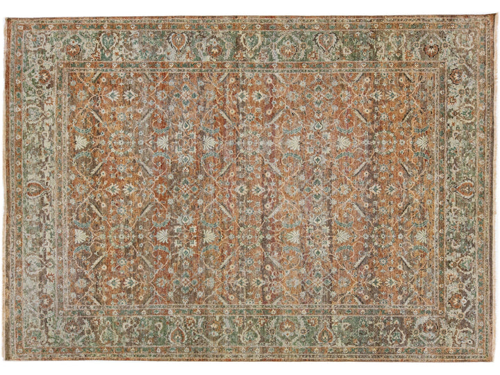 Modern Tabriz Wool Rug 10 X 14
