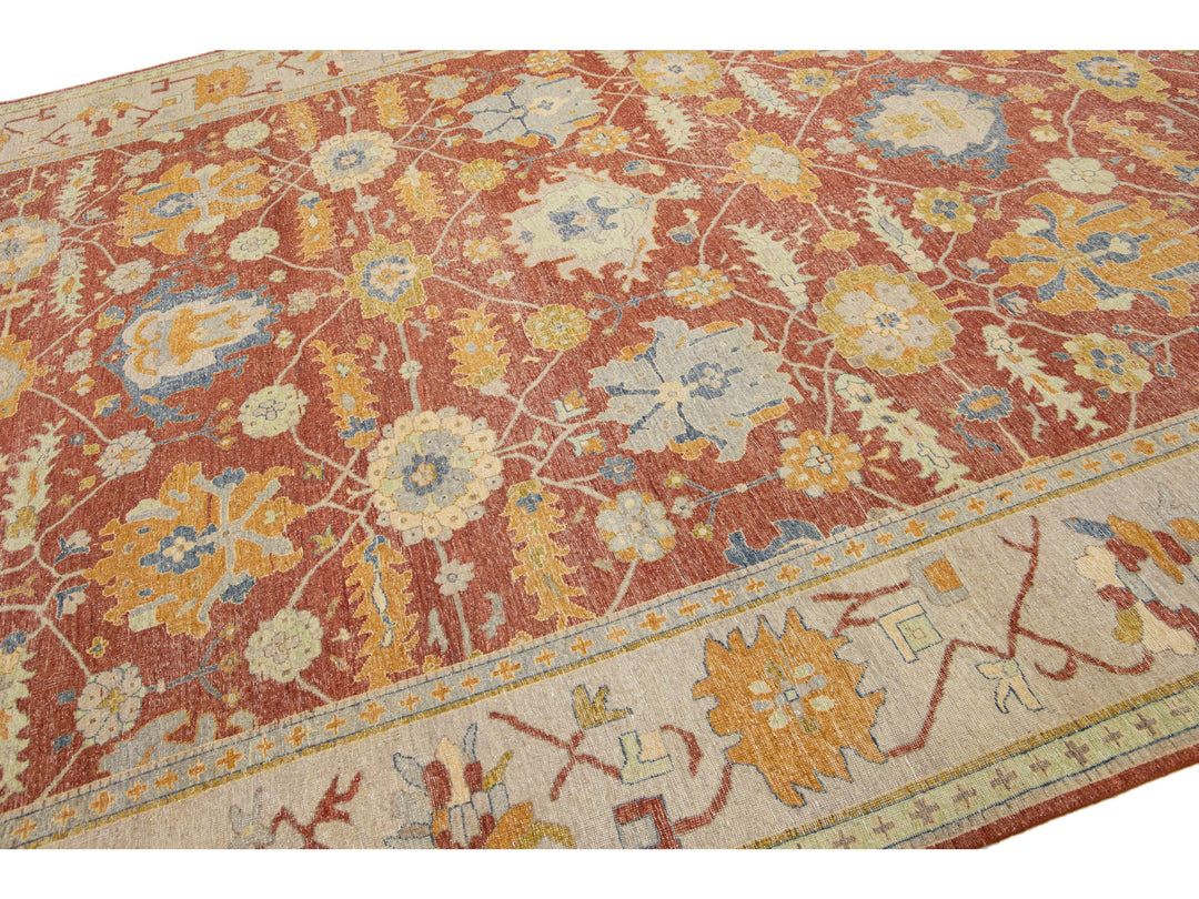 Modern Indian Artisan Wool Rug 10 x 13
