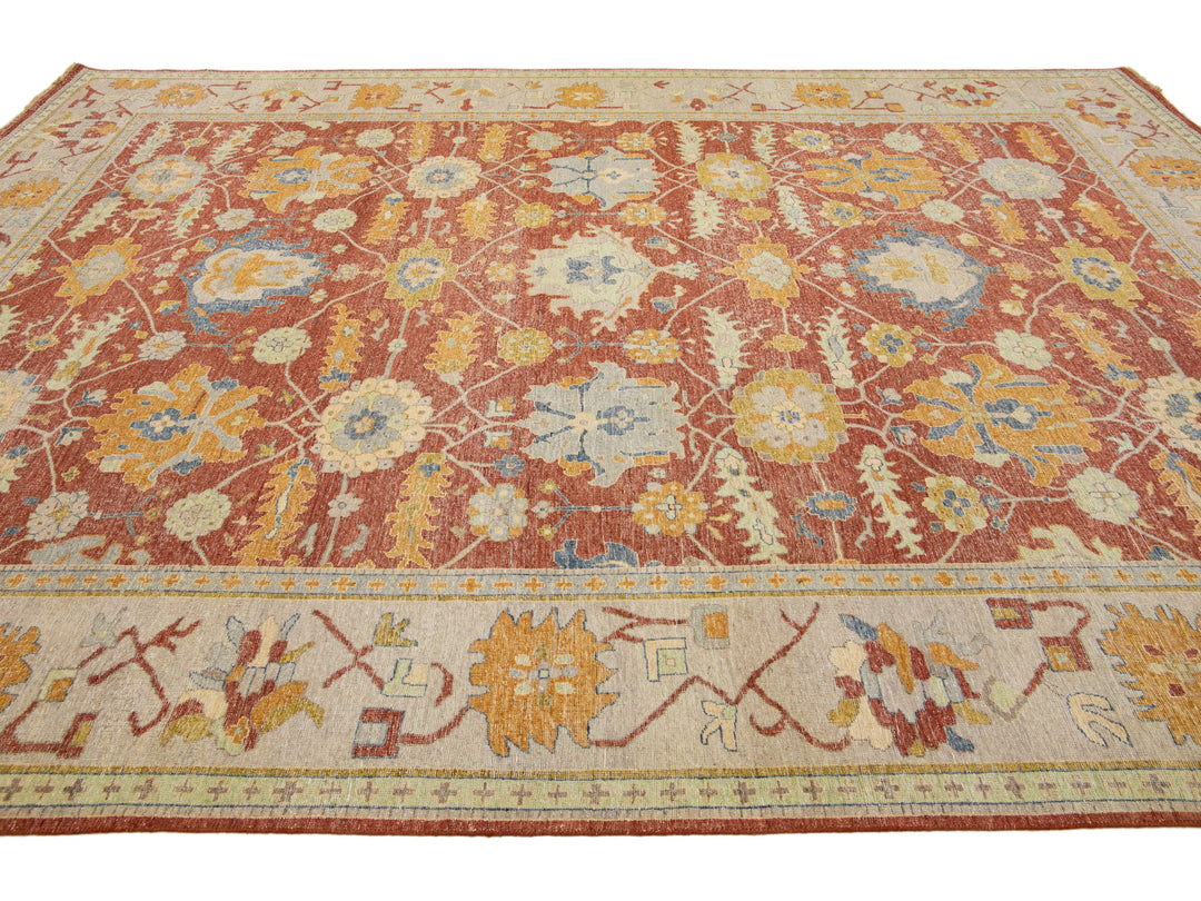 Modern Indian Artisan Wool Rug 10 x 13