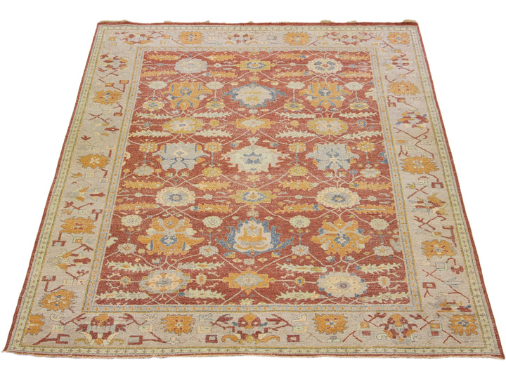 Modern Indian Artisan Wool Rug 10 x 13
