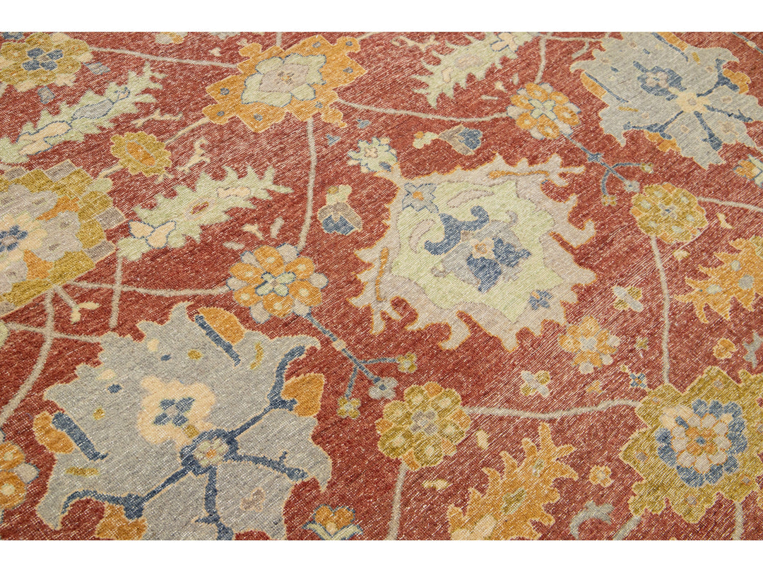 Modern Indian Artisan Wool Rug 10 x 13