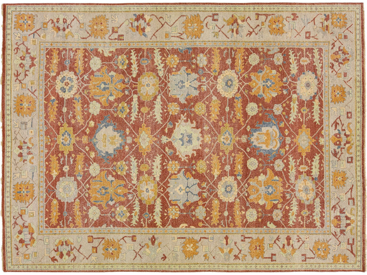 Modern Indian Artisan Wool Rug 10 X 13