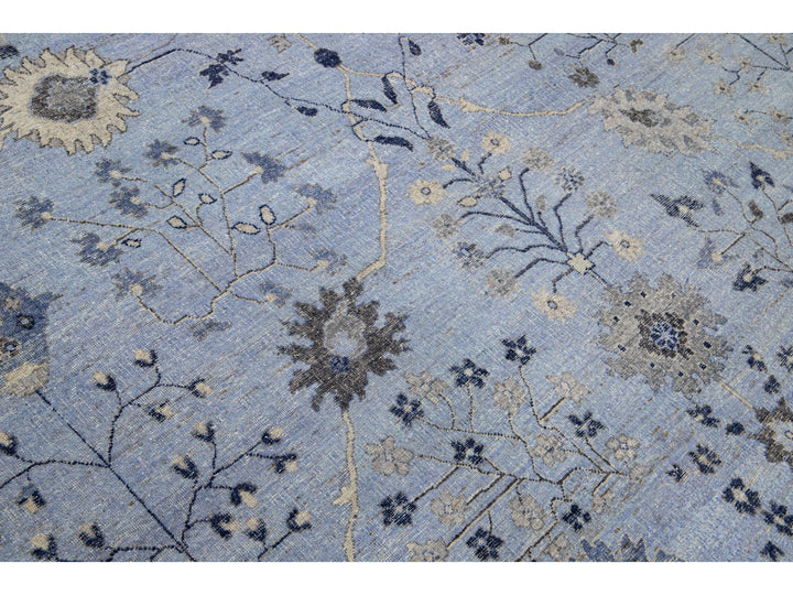 Modern Indian Artisan Wool Rug 12 X 15