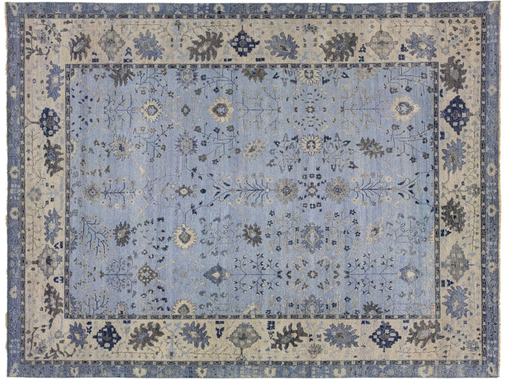 Modern Indian Artisan Wool Rug 12 X 15