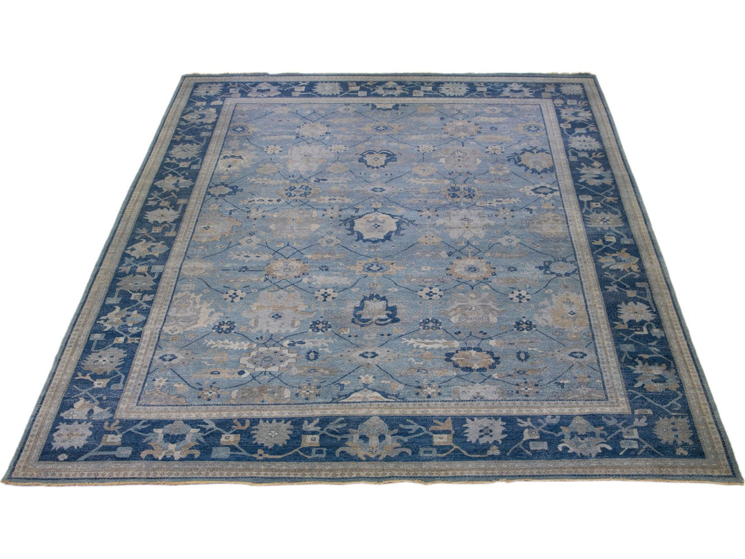 Modern Indian Artisan Wool Rug 15 X 19