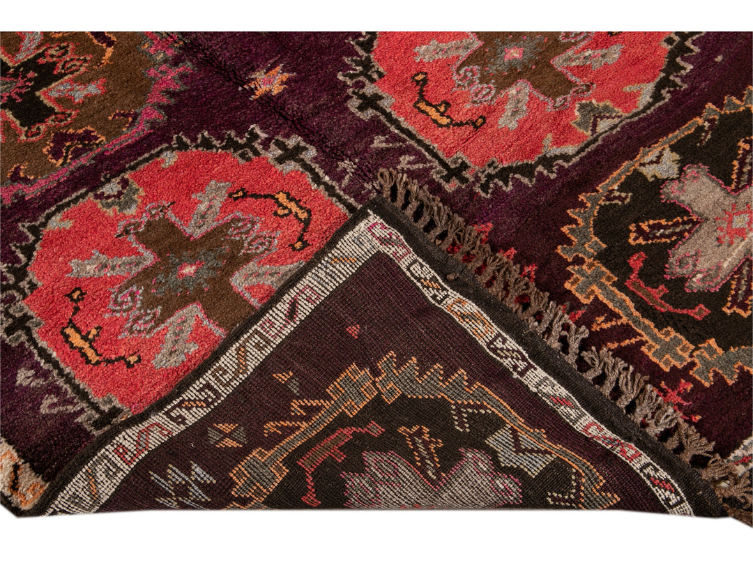 Vintage Turkish Tribal Wool Runner 5 X 12