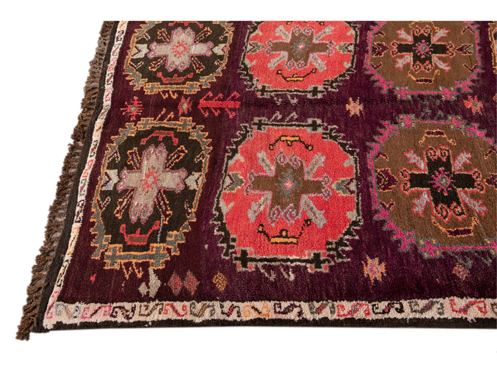Vintage Turkish Tribal Wool Runner 5 X 12