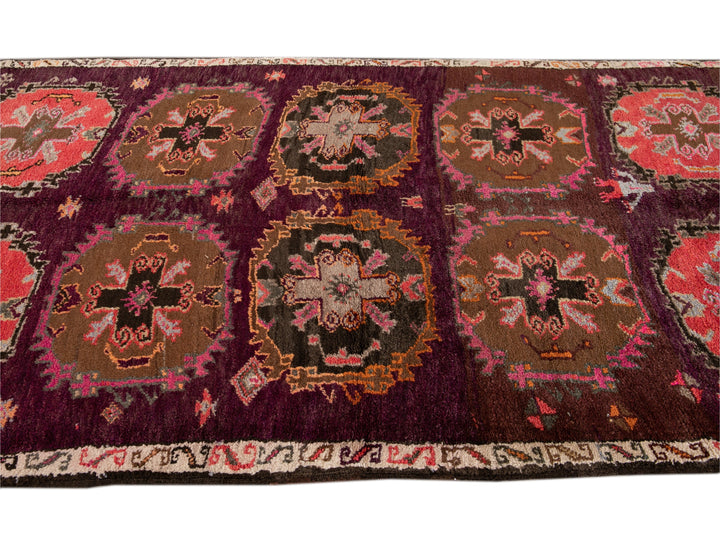 Vintage Turkish Tribal Wool Runner 5 X 12