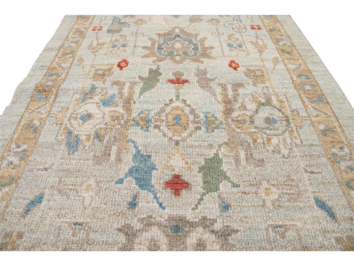 Modern Sultanabad Wool Runner 3 X 19