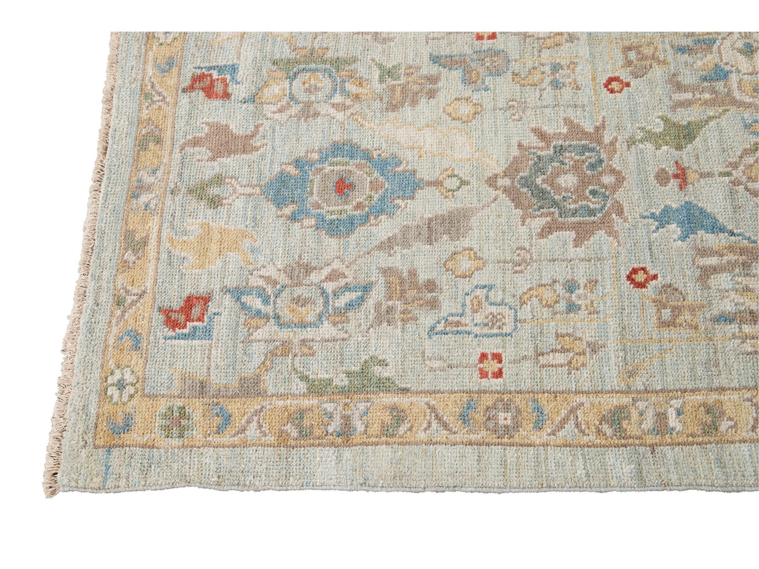 Modern Sultanabad Wool Runner 3 X 19