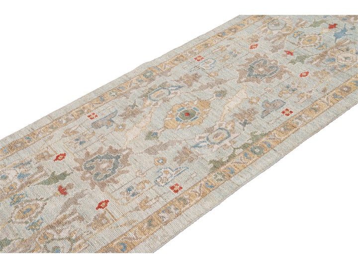 Modern Sultanabad Wool Runner 3 X 19