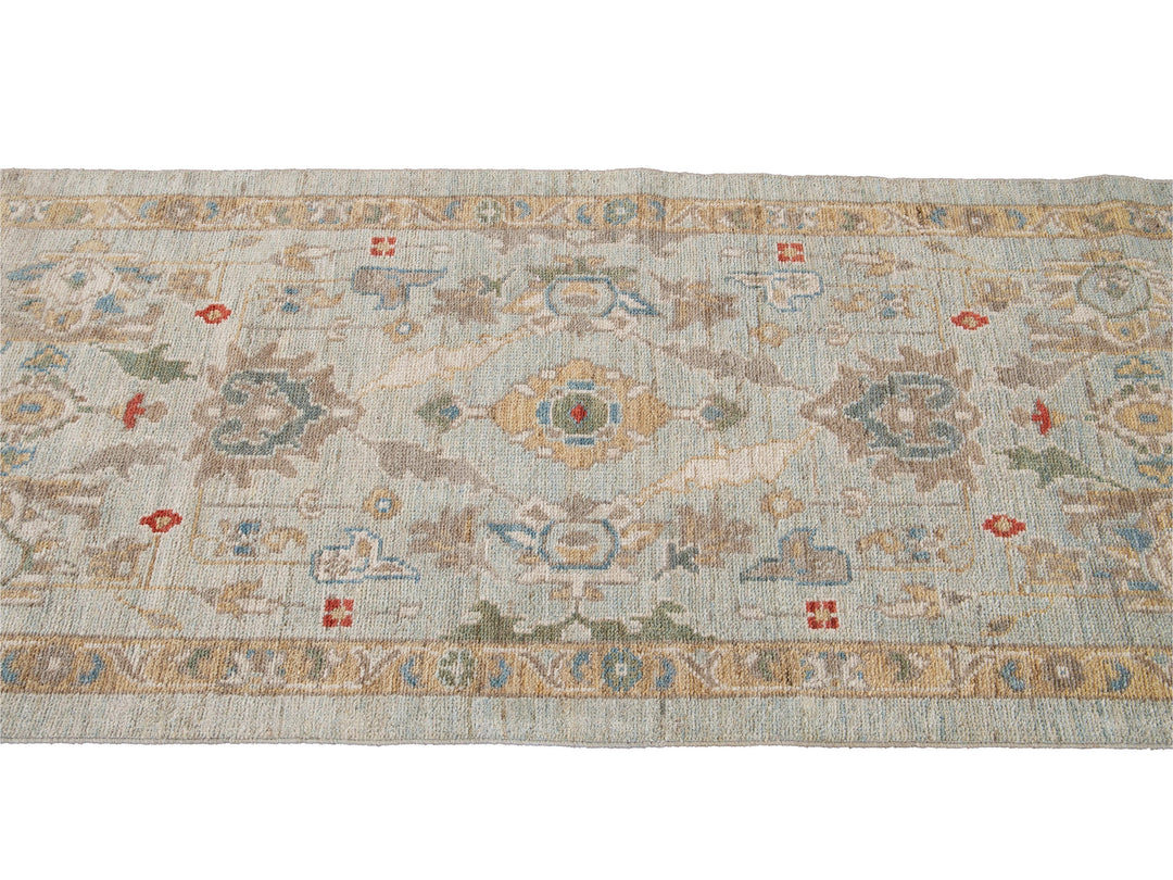 Modern Sultanabad Wool Runner 3 X 19
