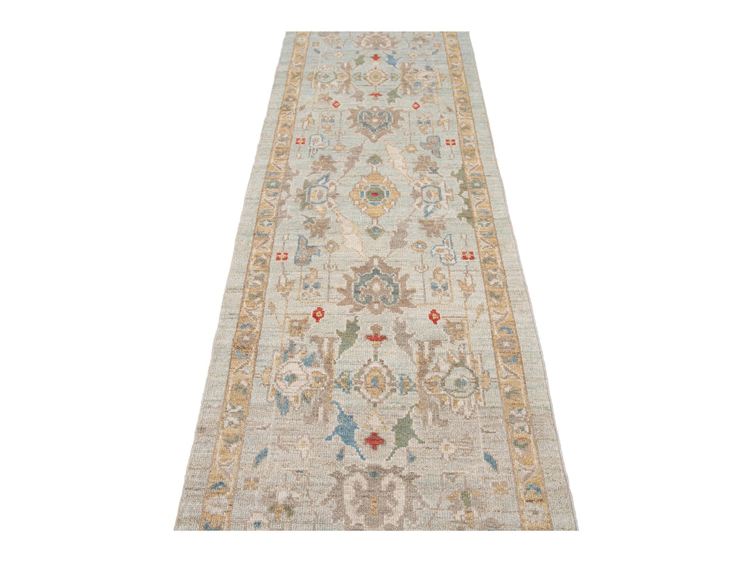 Modern Sultanabad Wool Runner 3 X 19