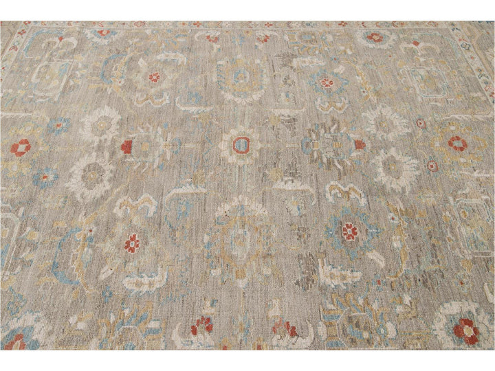 Modern Sultanabad Wool Rug 9 X 9