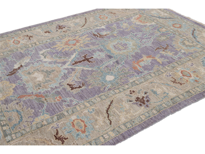 Modern Sultanabad Wool Rug 6 X 9