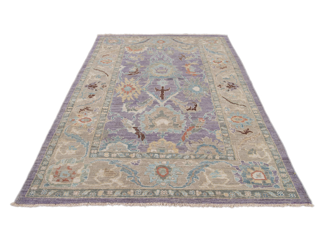 Modern Sultanabad Wool Rug 6 X 9