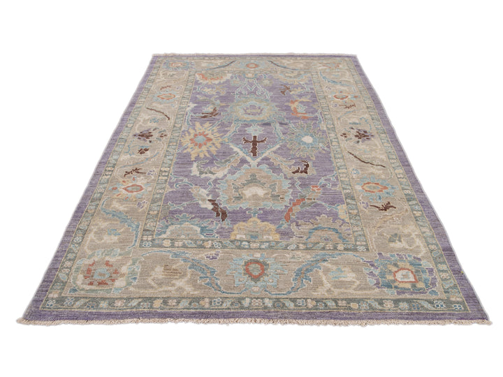 Modern Sultanabad Wool Rug 6 X 9